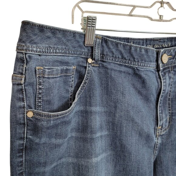 Lane Bryant 24 Jeans Straight Leg Genius Fit Denim Stretch Denim Classic Pockets - Picture 3 of 13